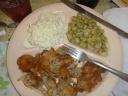 Chitlins with slaw and butterbeans