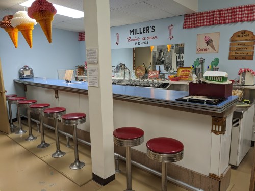 Miller's ice cream and soda fountain, 1952-1978